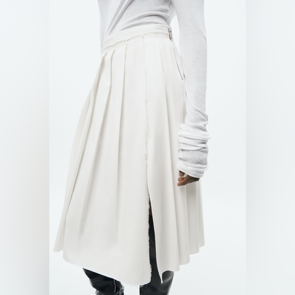 Zara Pleated Midi Skirt S - Picture 2 of 8